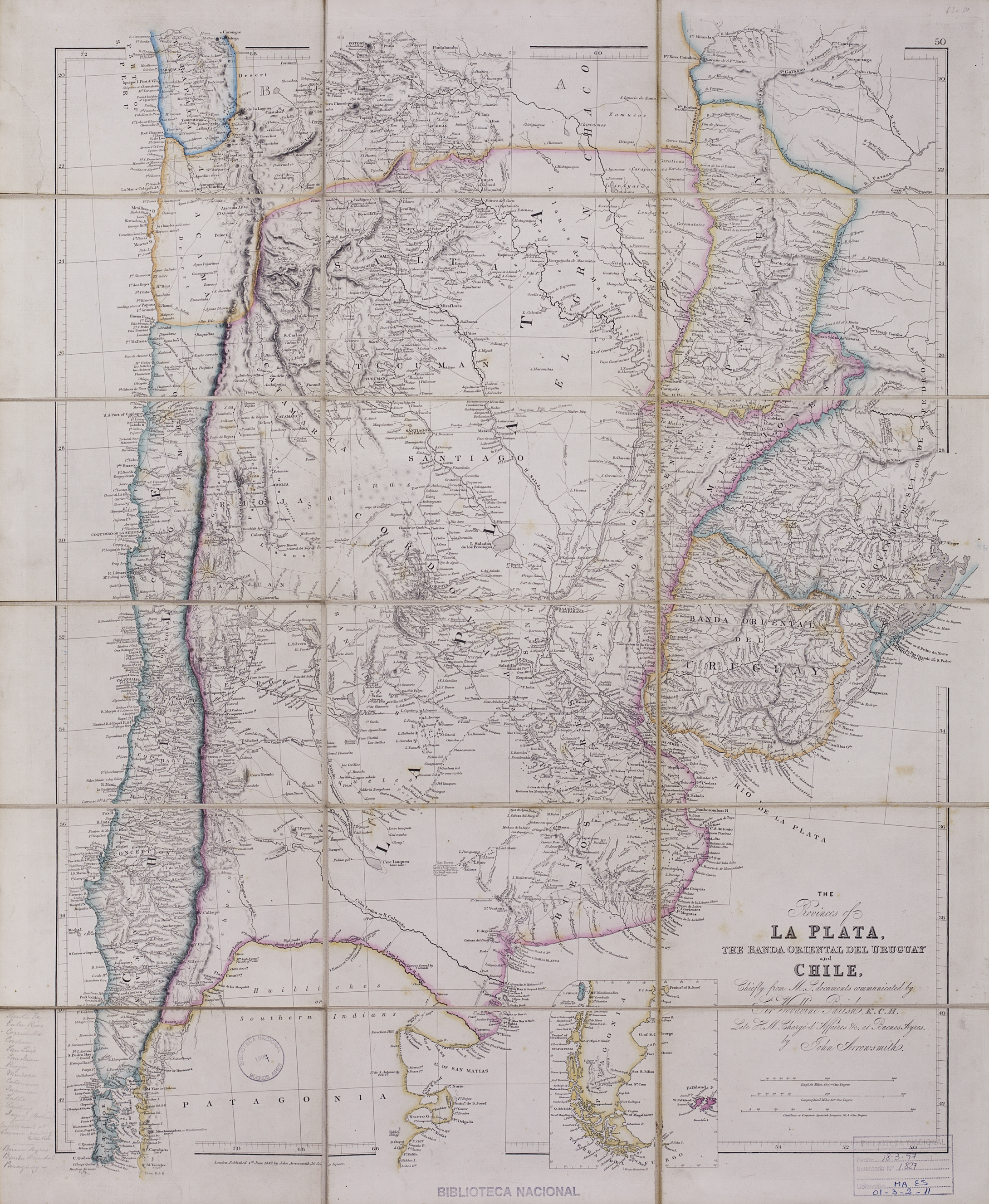 The provinces of La Plata, the Banda Oriental del Uruguay and Chile.