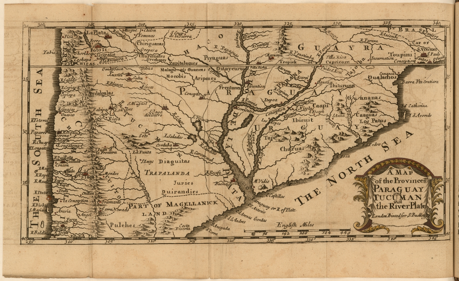 A Map of the Provinces Paraguay and Tucuman with the
     River Plate