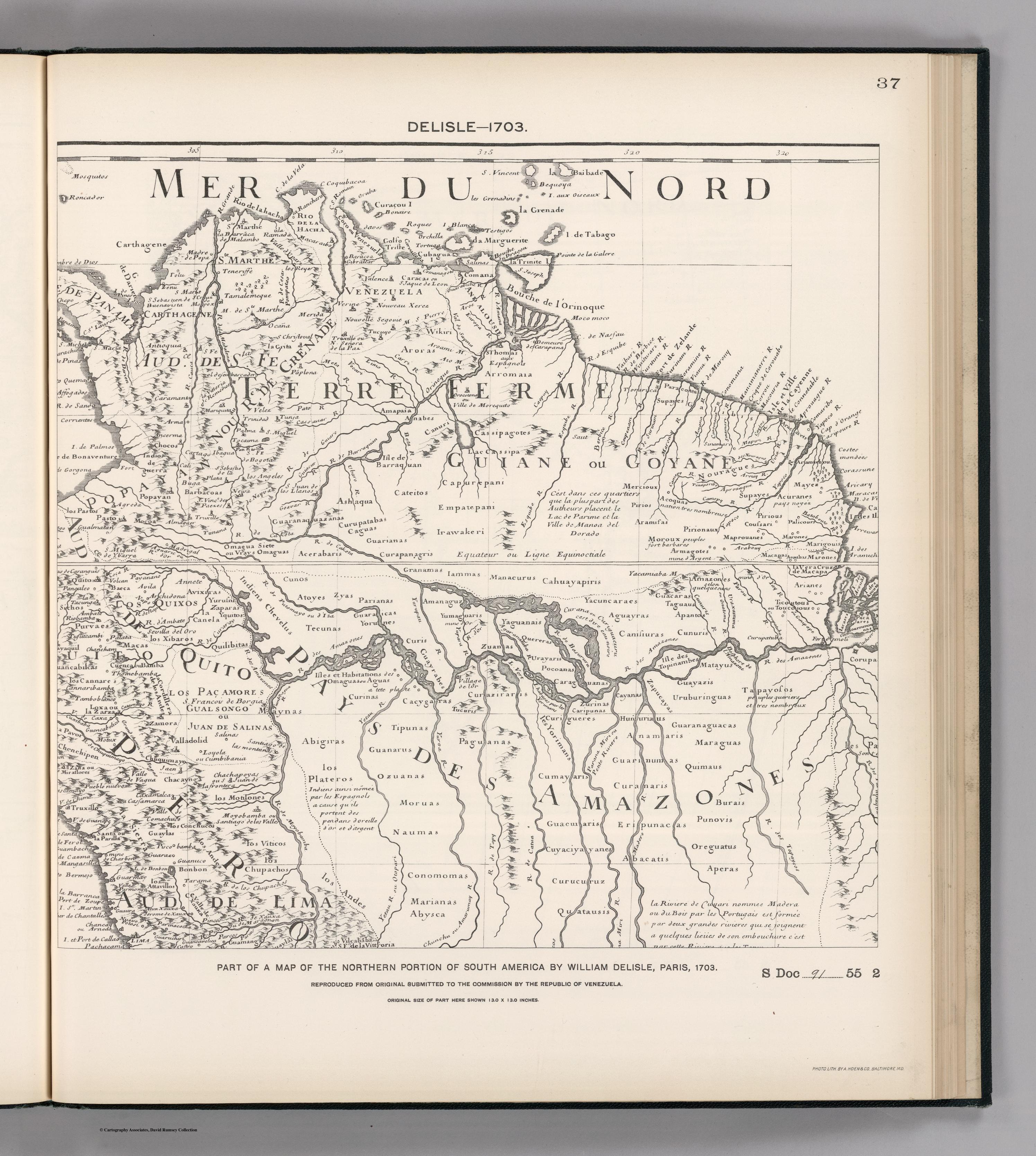 FACSIMILE: NORTHERN PORTION OF SOUTH AMERICA