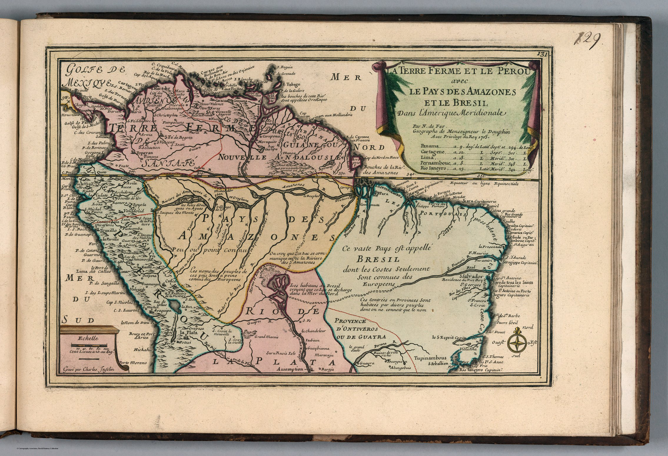 A TERRE FERME ET LE PEROU AVEC LE PAYS DES AMAZONES ET LE BRESIL