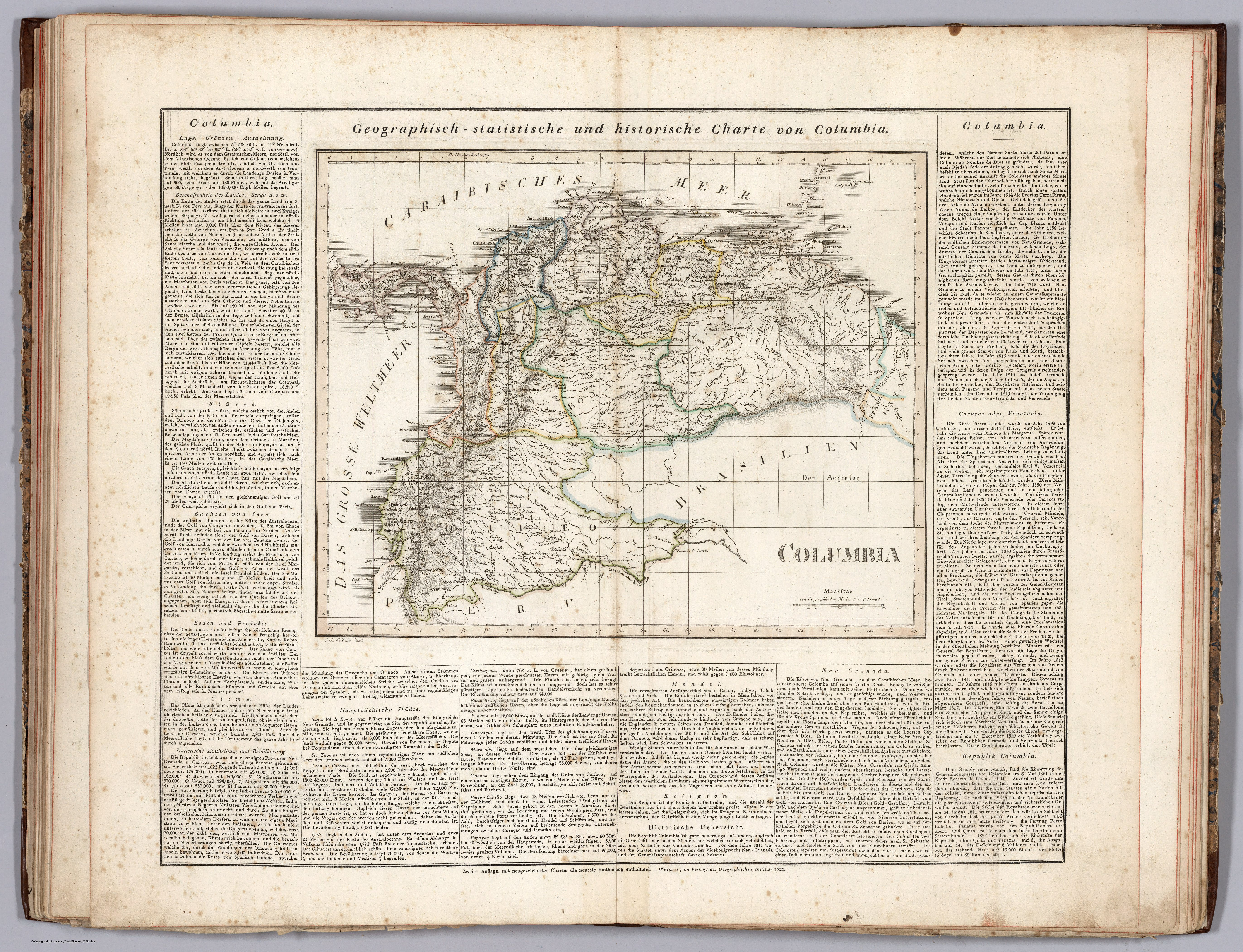 GEOGRAPHISCH-STATISTISCHE UND HISTORISCHE CHARTE VON COLUMBIA