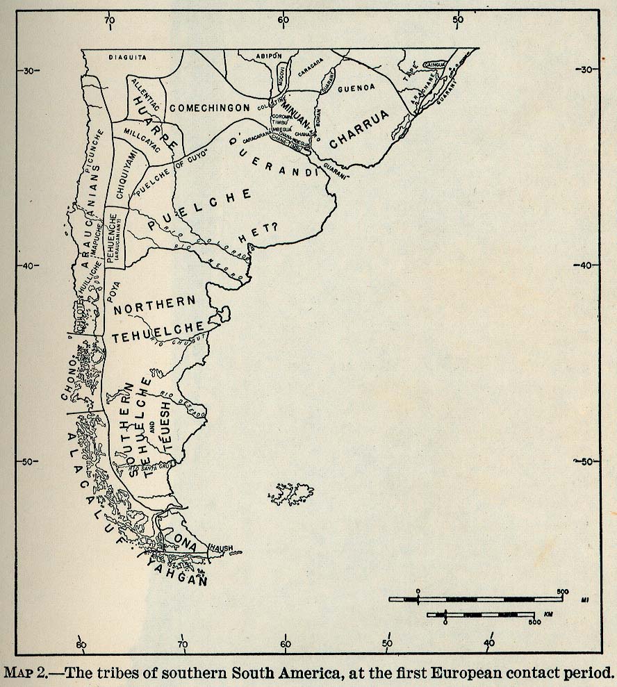 The Tribes of Southern South America;at the first European contact period