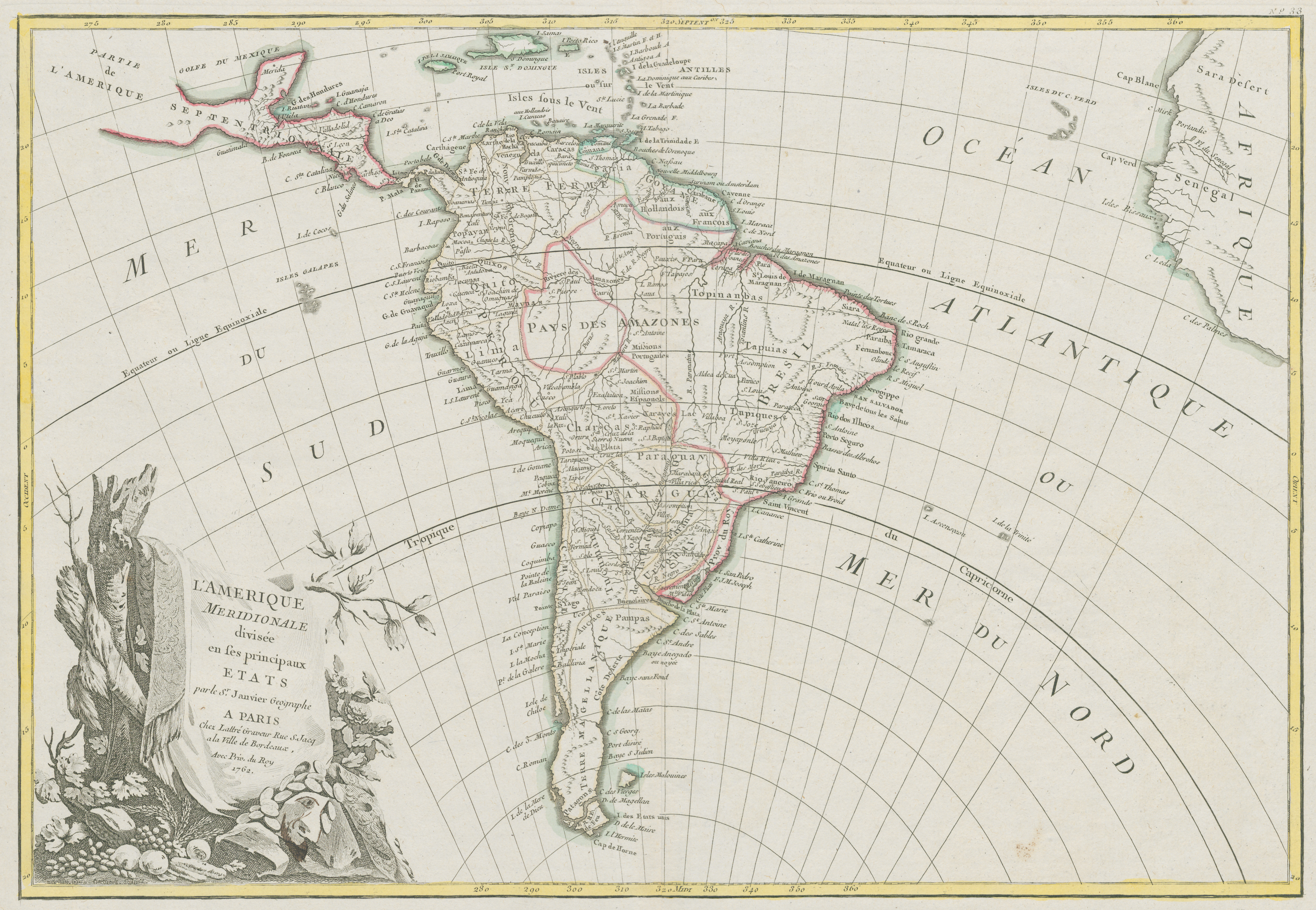 L'Amerique Meridionale divisée en ses principaux Etats