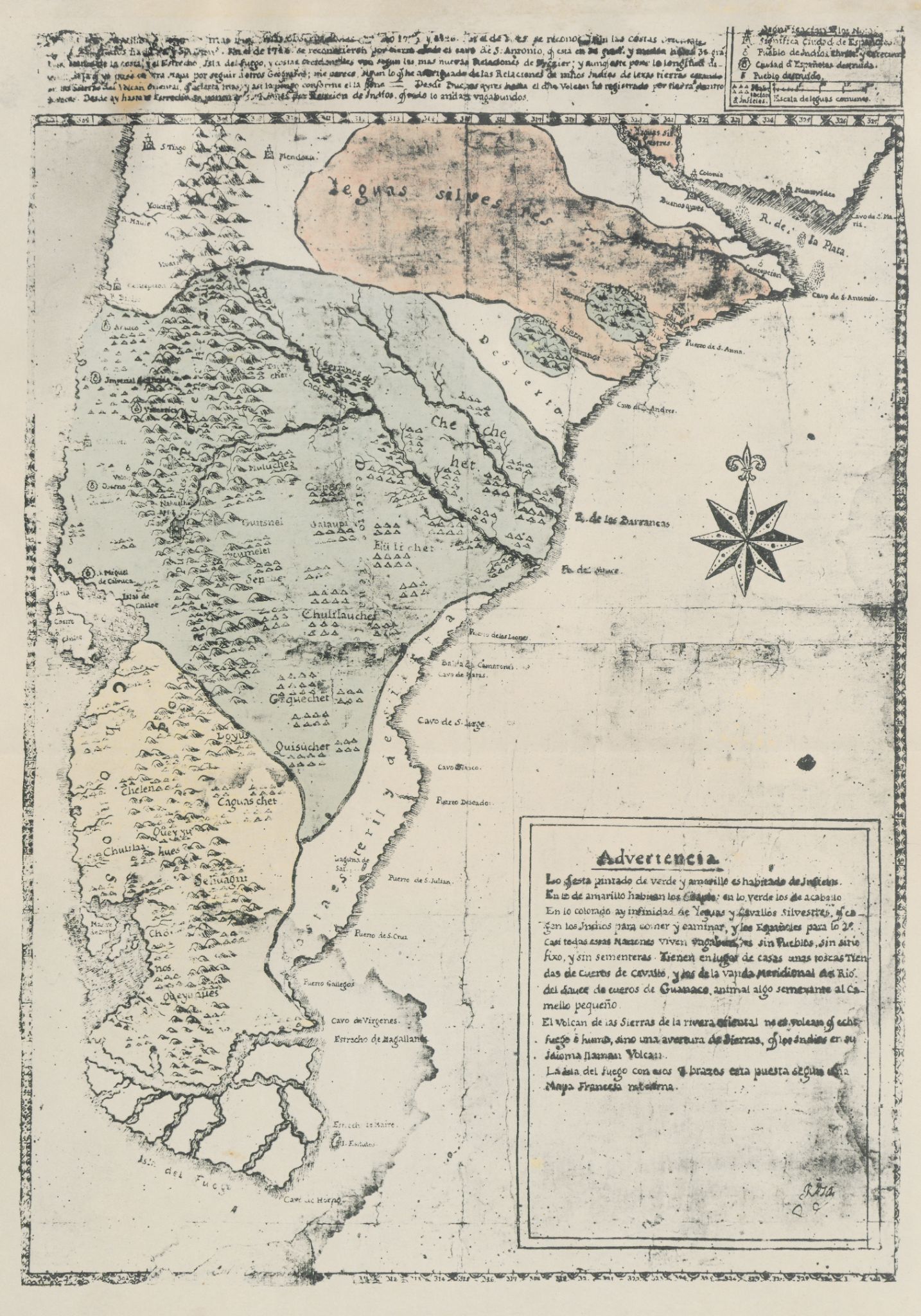 Carta inédita de la extremidad austral de América construída por el P. José Cardiel, S. J. en 1747