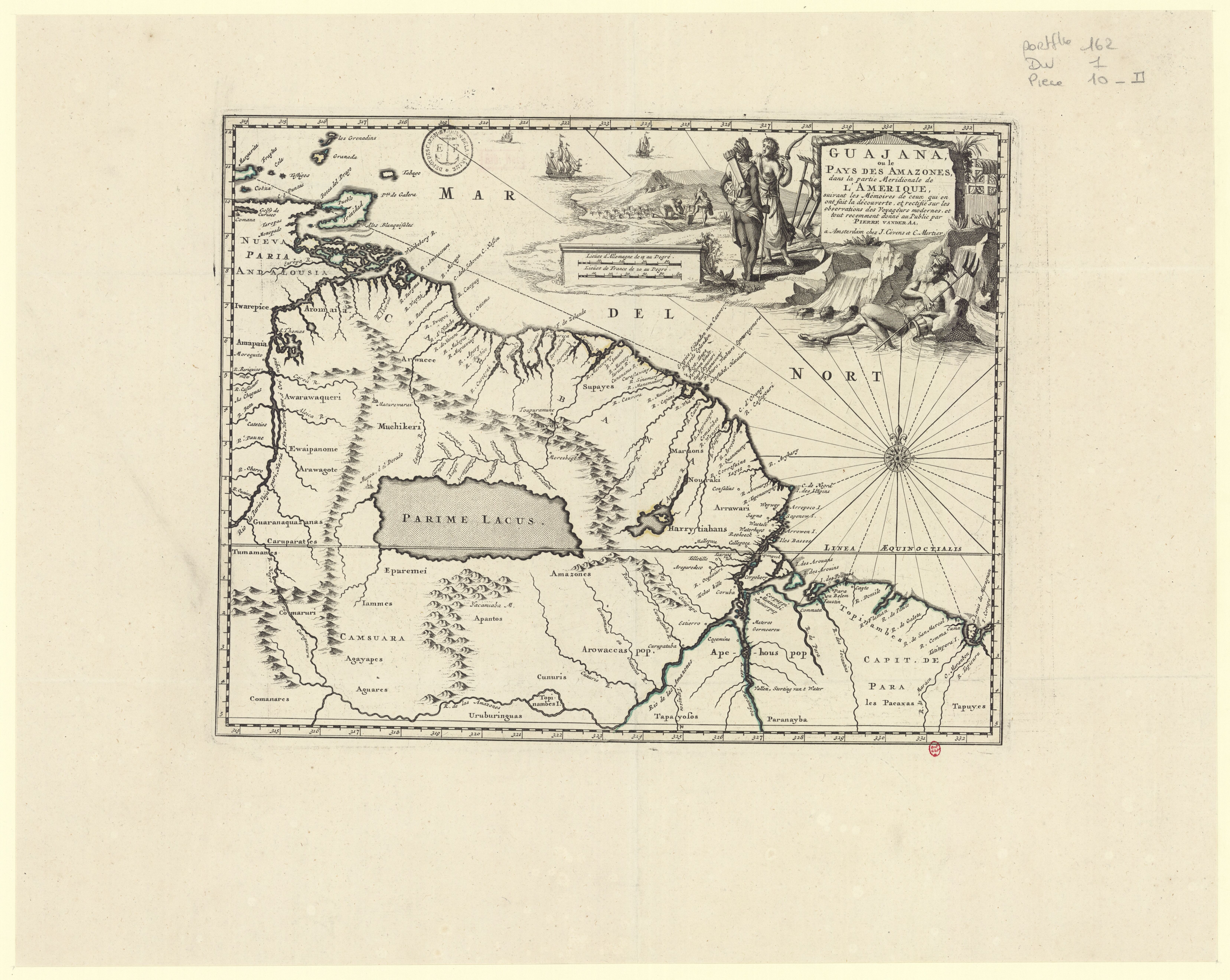 Guajana, ou le Pays des Amazones, dans la partie Méridionale de l'Amérique, suivant les Mémoires de ceux qui en ont fait la découverte, et rectifié sur les observations des Voyageurs modernes, et tout récemment donné au public.