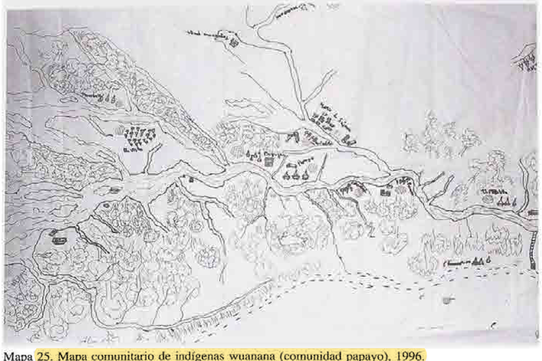 MAPA COMUNITARIA DE INDIGENAS WUANANA