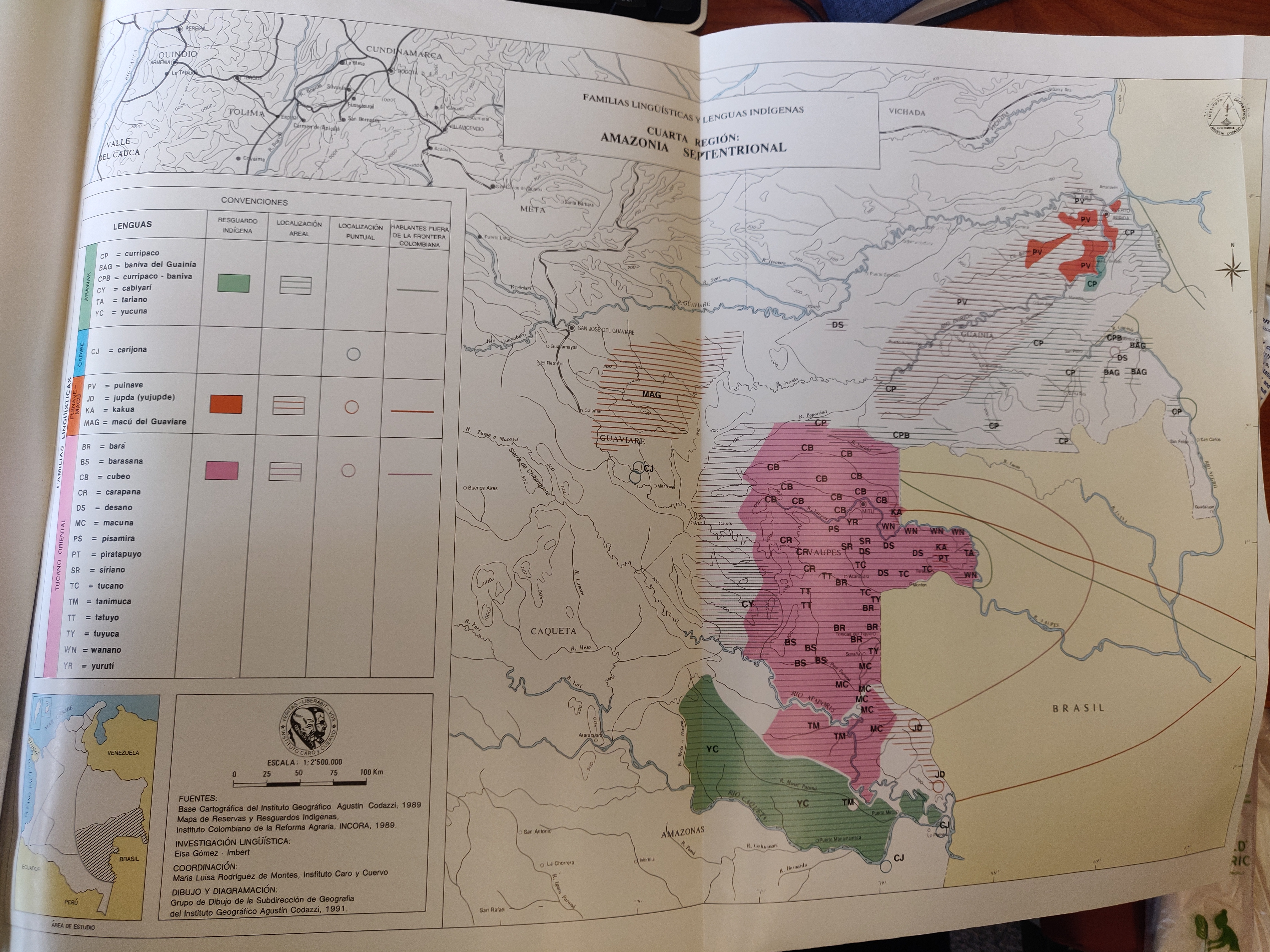 FAMILIAS LINGUÍSTICAS Y LENGUAS INDÍGENAS. CUARTA REGIÓN: AMAZONIA SEPTENTRIONAL