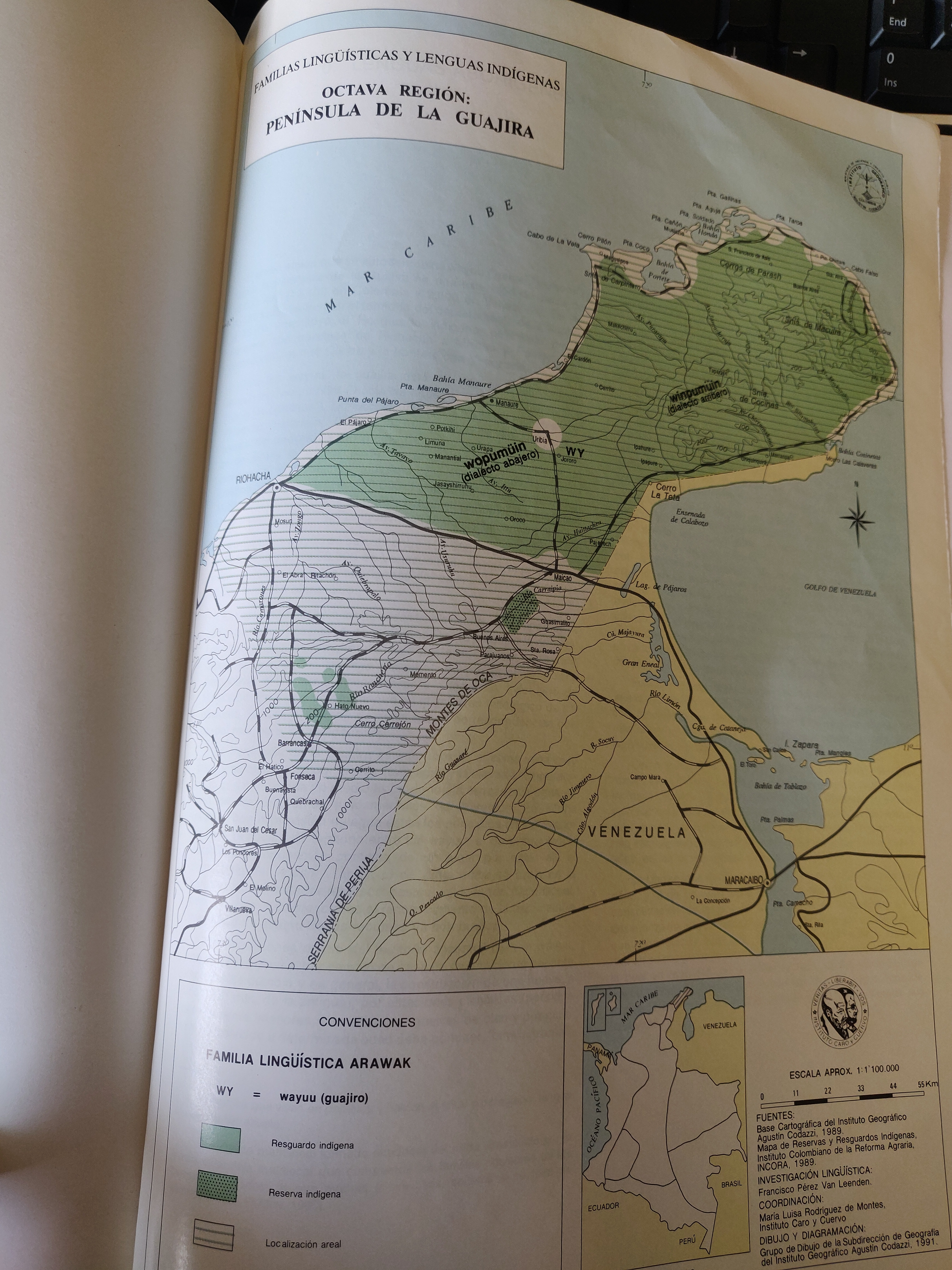 FAMILIAS LINGUÍSTICAS Y LENGUAS INDÍGENAS. OCTAVA REGION: PENINSULA DE LA GUAJIRA