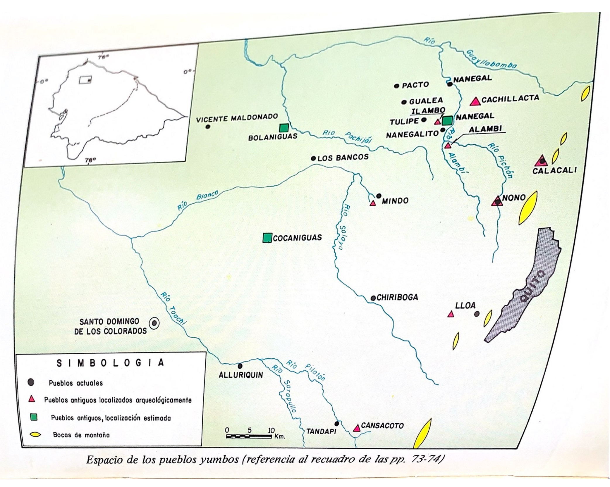 Espacio de los pueblos Yumbos (Referencia al recuadro de las pp. 73-74)