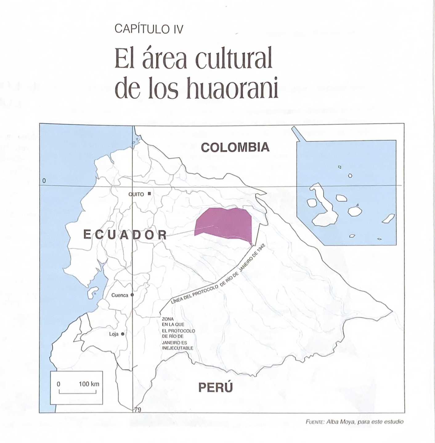 El área cultural de los huaorani