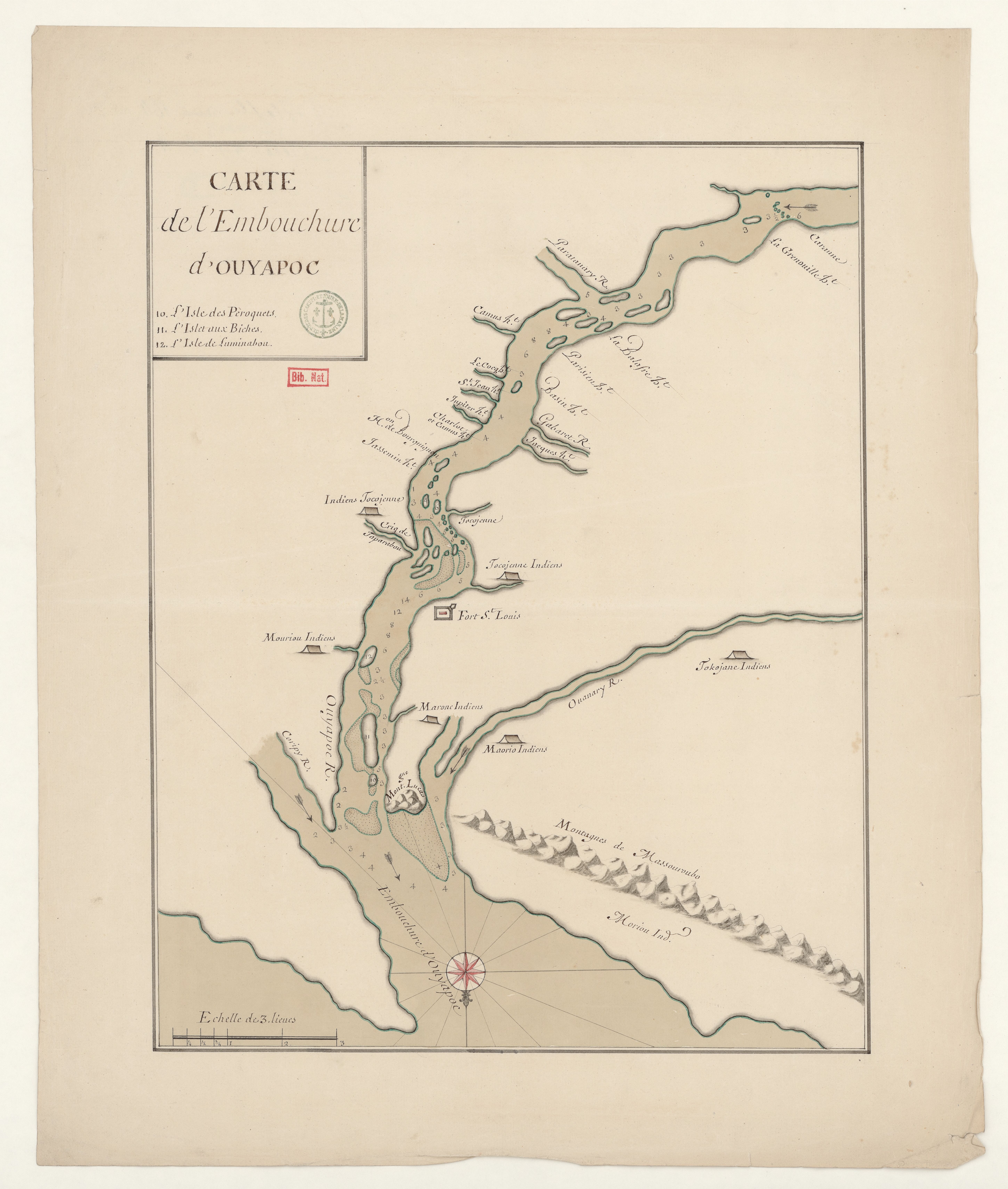 Carte de l'embouchure d'Ouyapoc