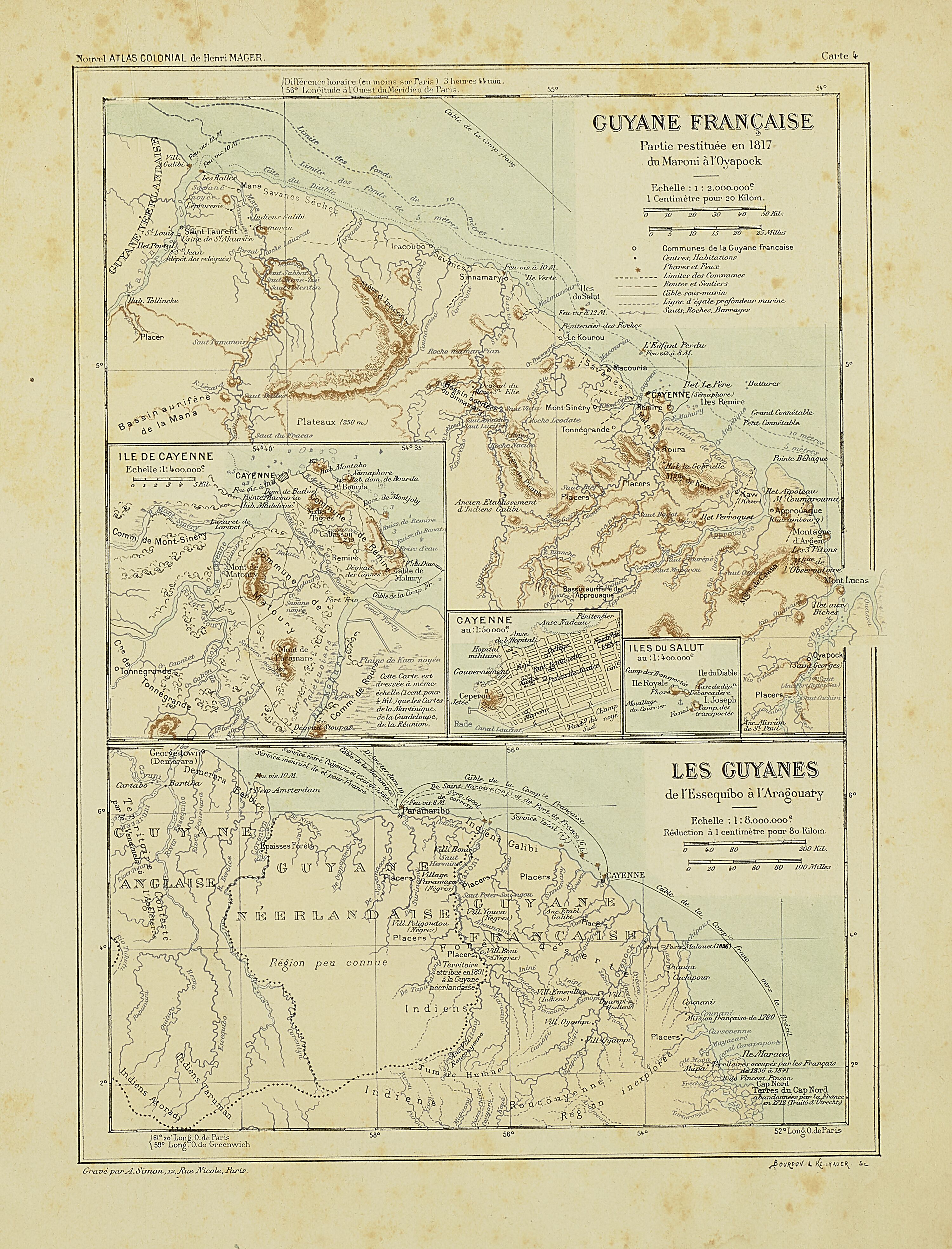 Carte IV: Guyane française.