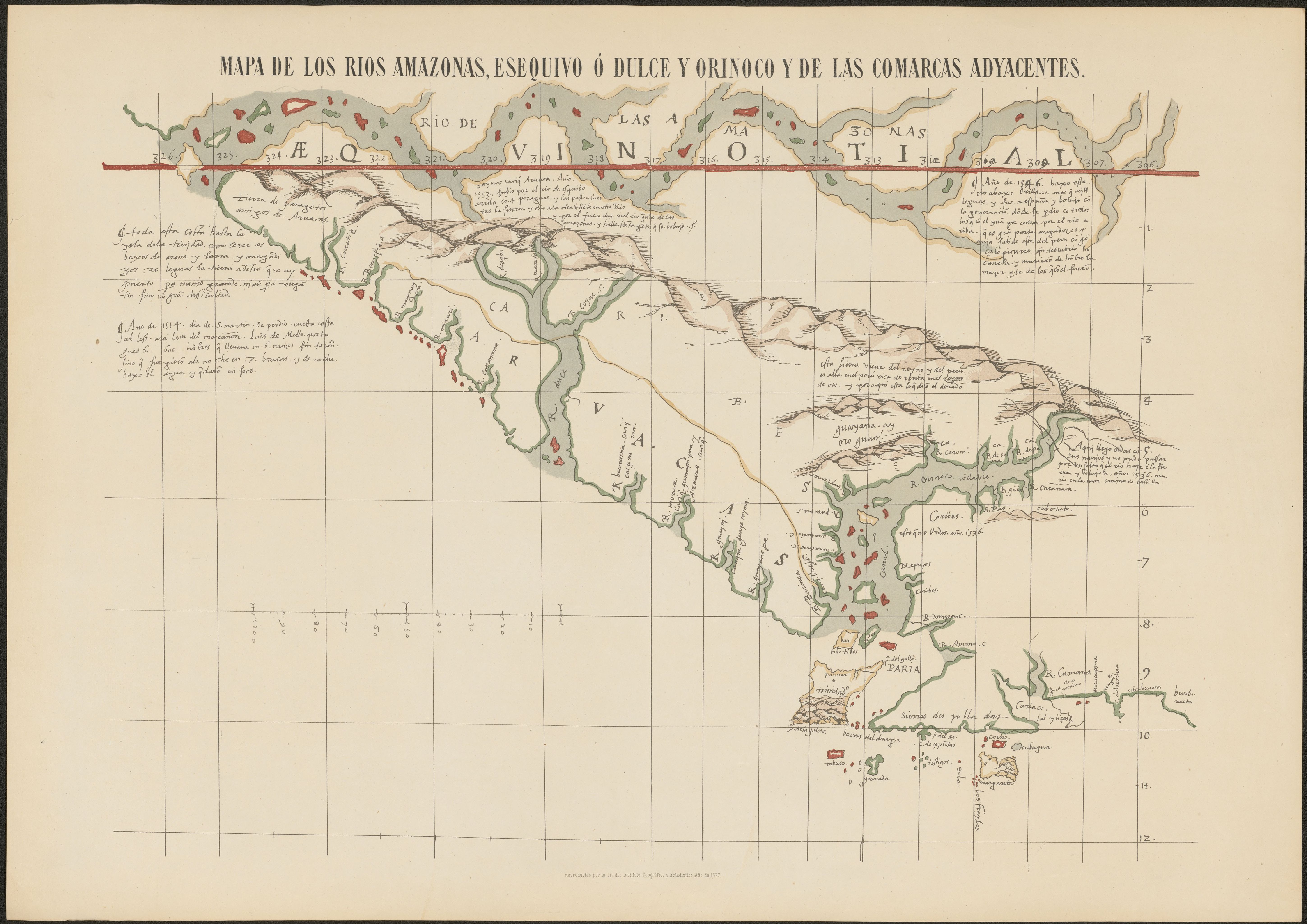 Mapa de los rios Amazonas, Esequivo ó Dulce y Orinoco y de las comarcas adyacentes.