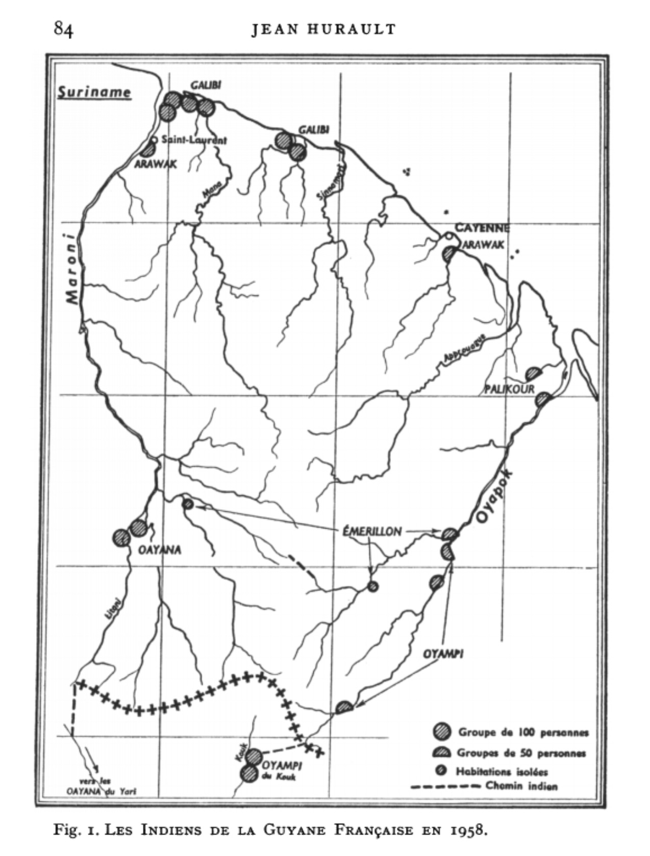 Fig. 1. Les Indiens de la Guyane Française en 1958