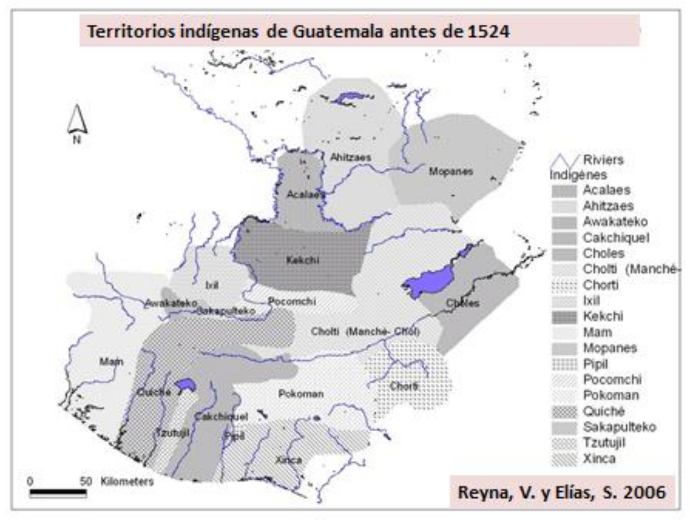 Territorios indígenas de Guatemala antes de 1524