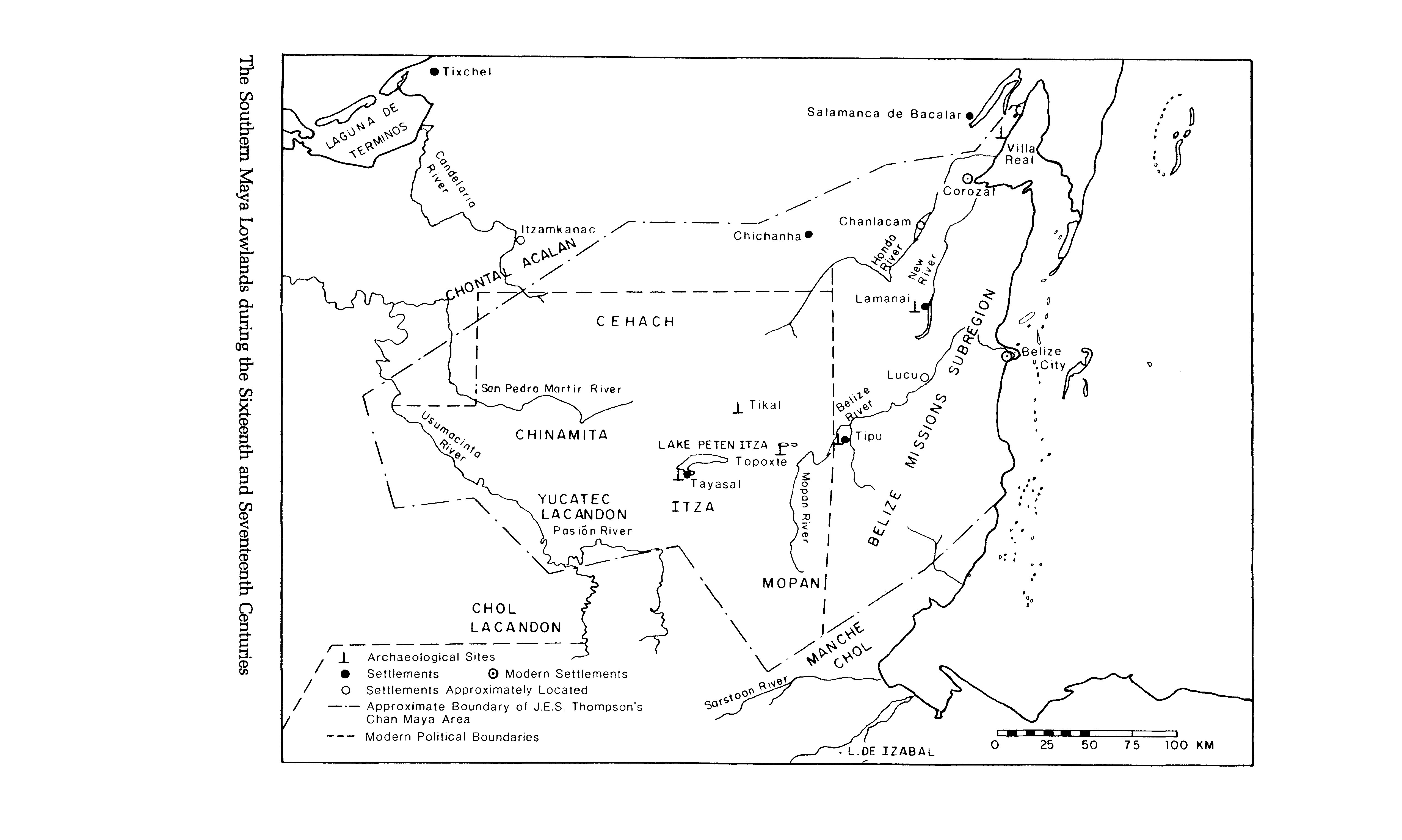 The Southern Maya Lowlands during the Sixteenth and Seventeenth Centuries