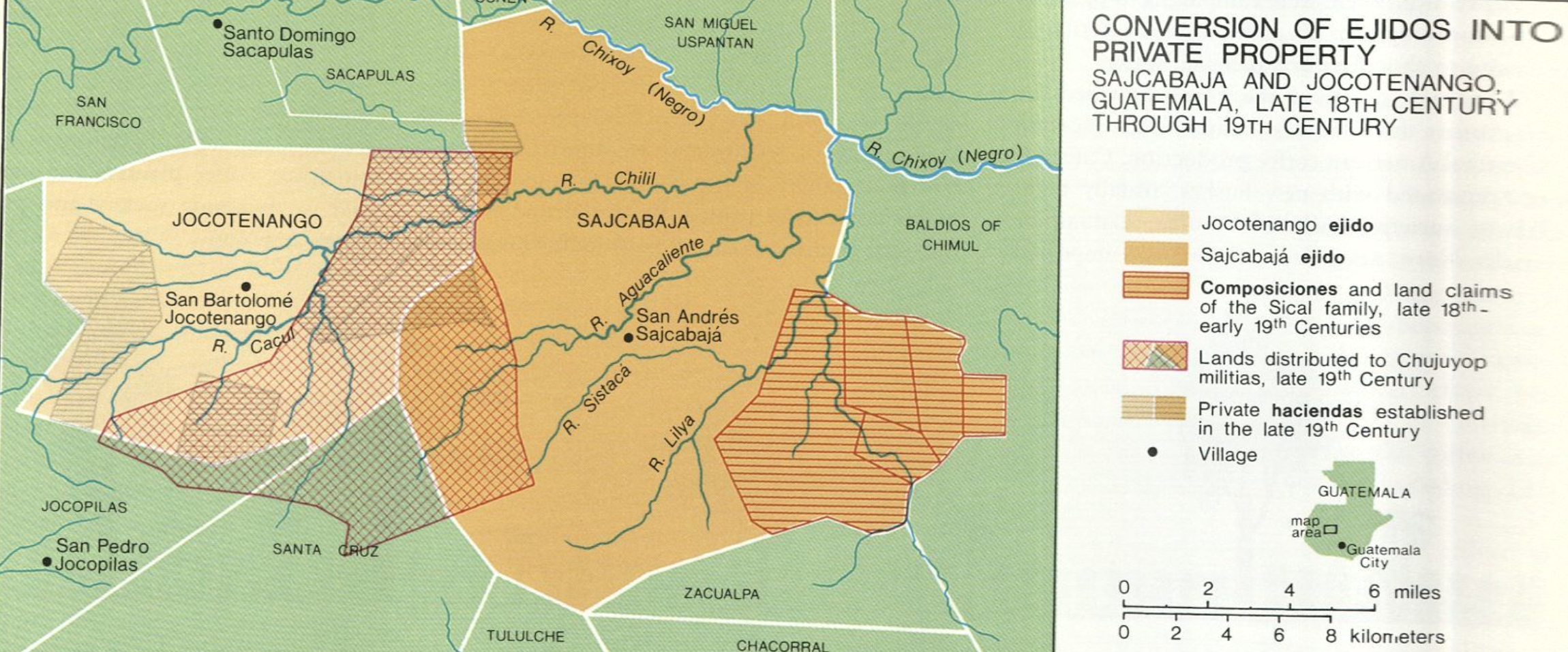 Conversion of Ejidos into Private Property, Sajcabaja and Jocotenango, Guatemala, Late 18th Century through 19th Century