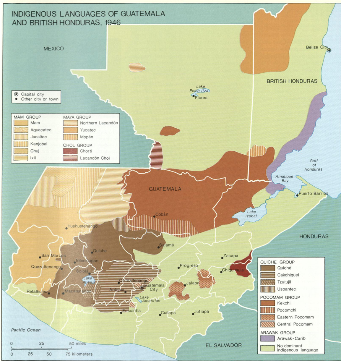 Indigenous Languages of Guatemala and British Honduras 1946