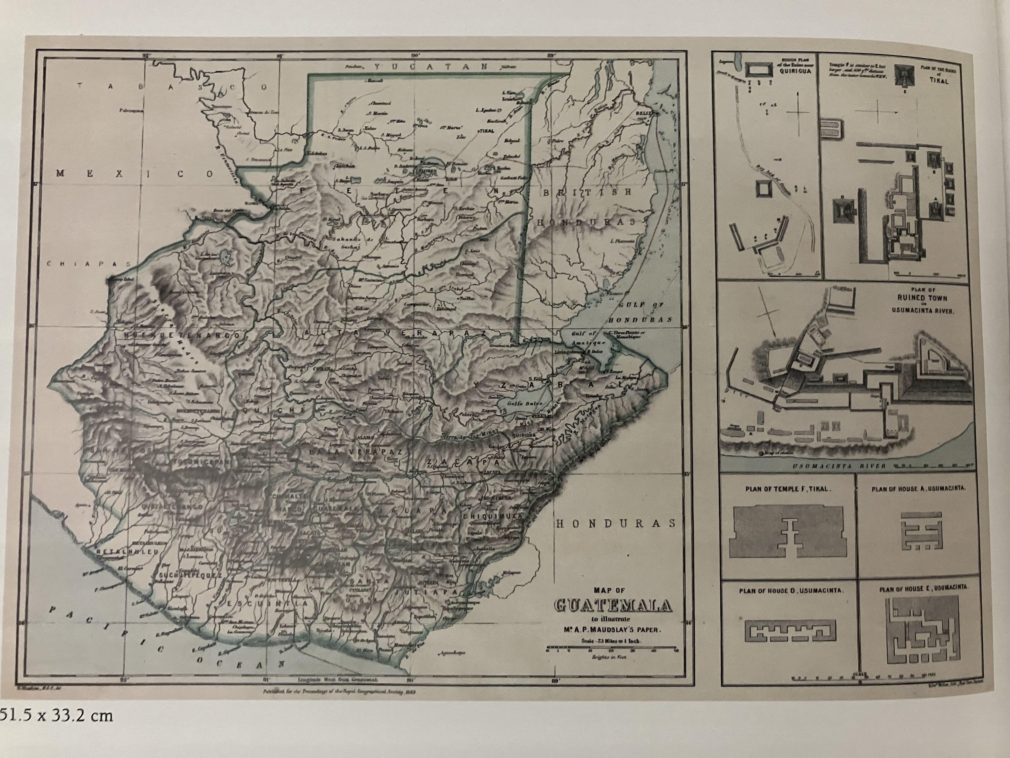 Map of Guatemala/to illustrate/Mr. A.P Maudslay's Paper