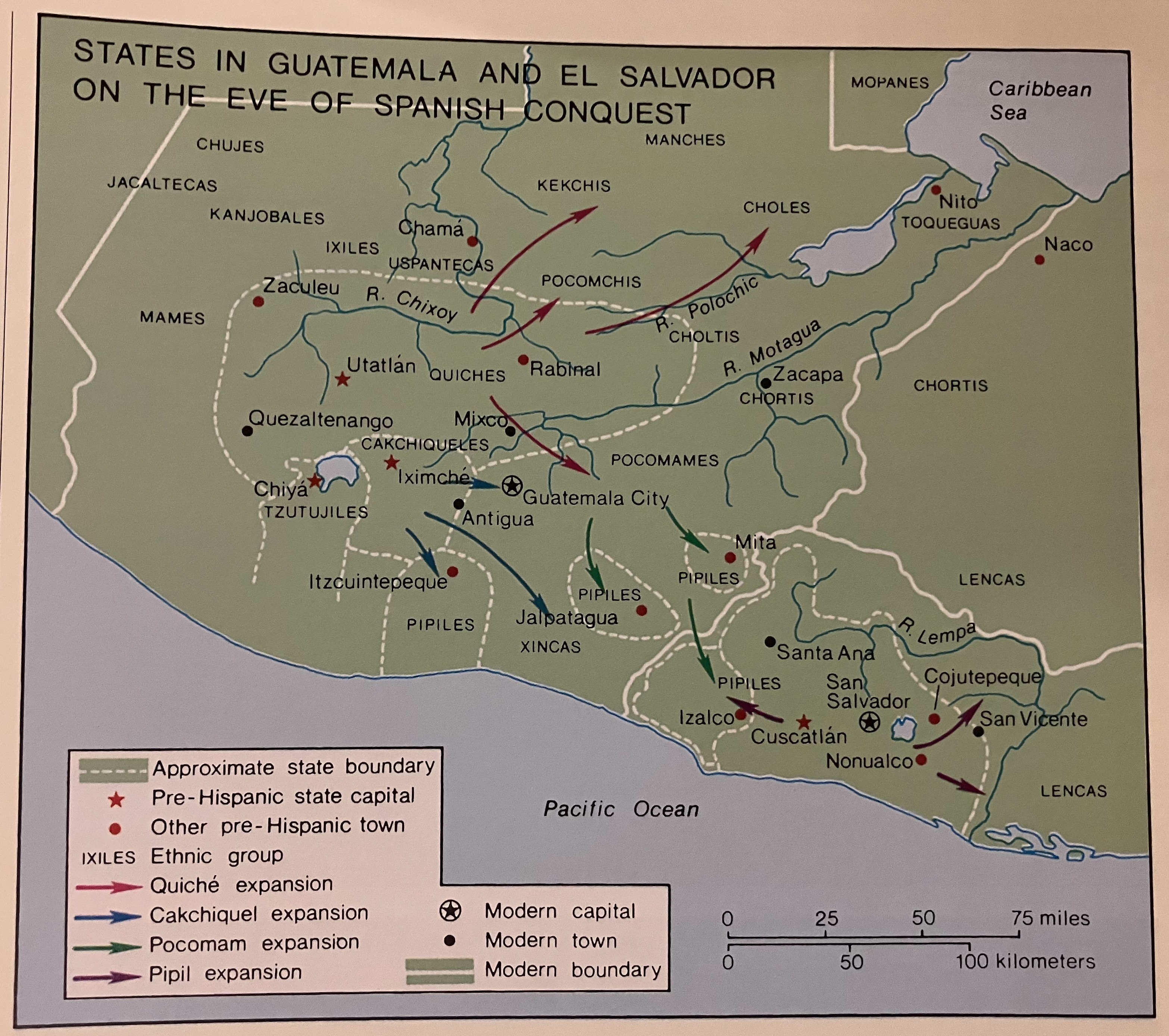 States in Guatemala and el Salvador on the Eve of Spanish Conquest.