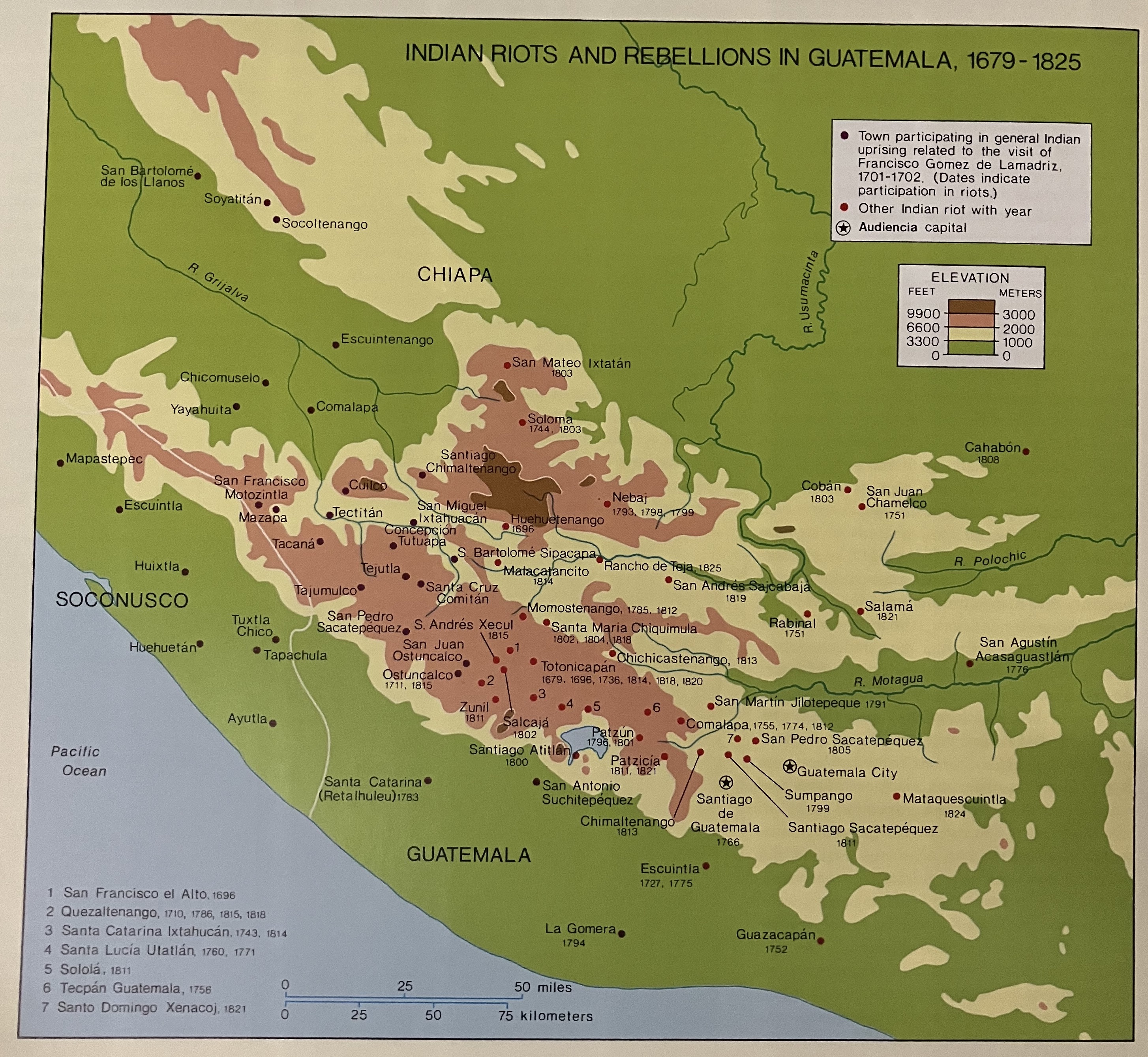 Indian Riots and Rebellions in Guatemala, 1679-1825