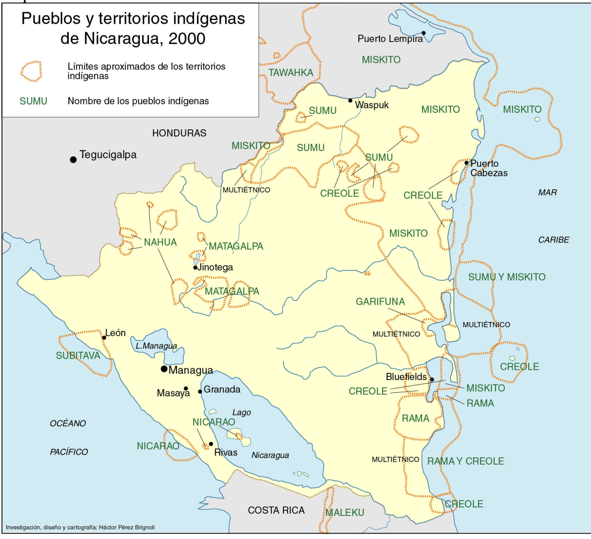 Pueblos y territorios indígenas de Nicaragua;2000