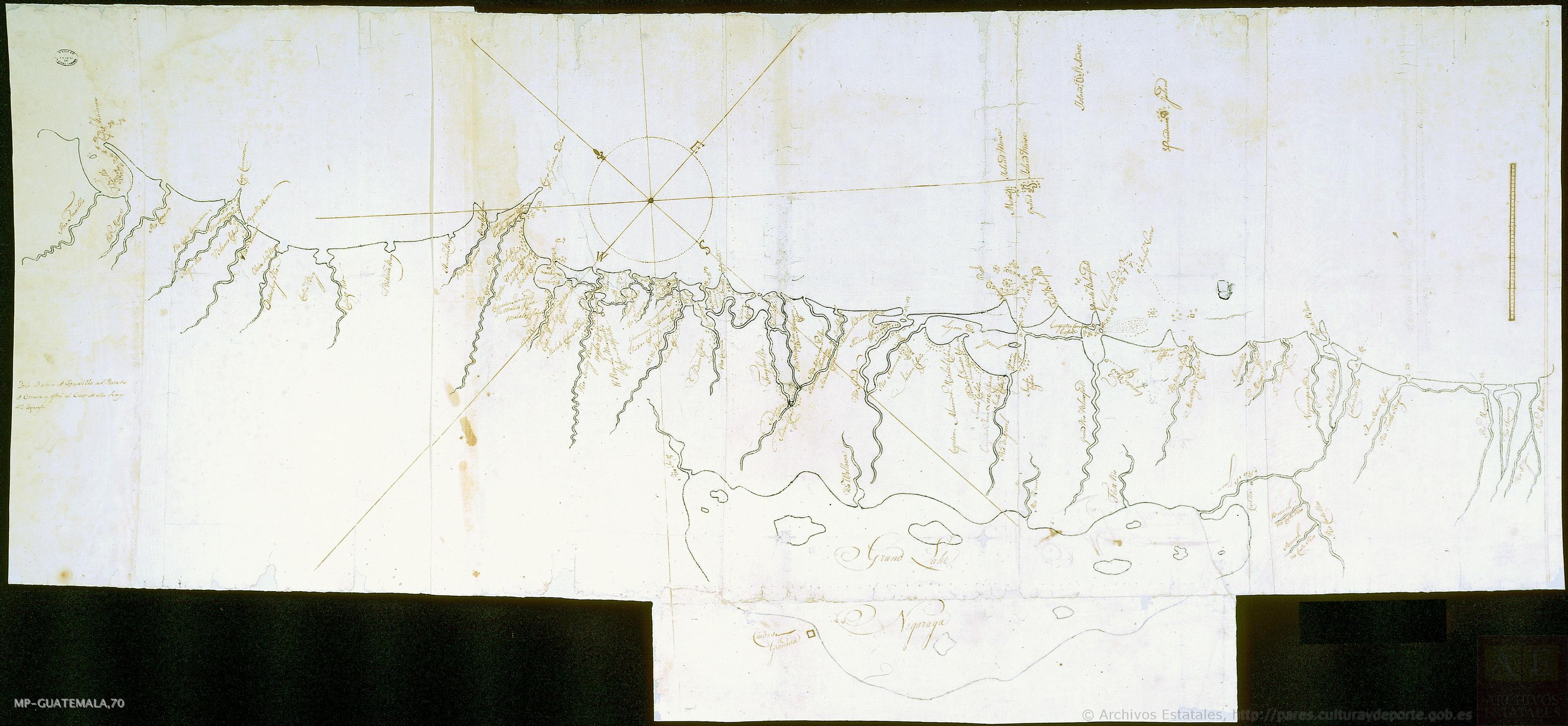 Mapa de costa comprendida entre Trujillo (Honduras) y la desembocadura del río de Matina.