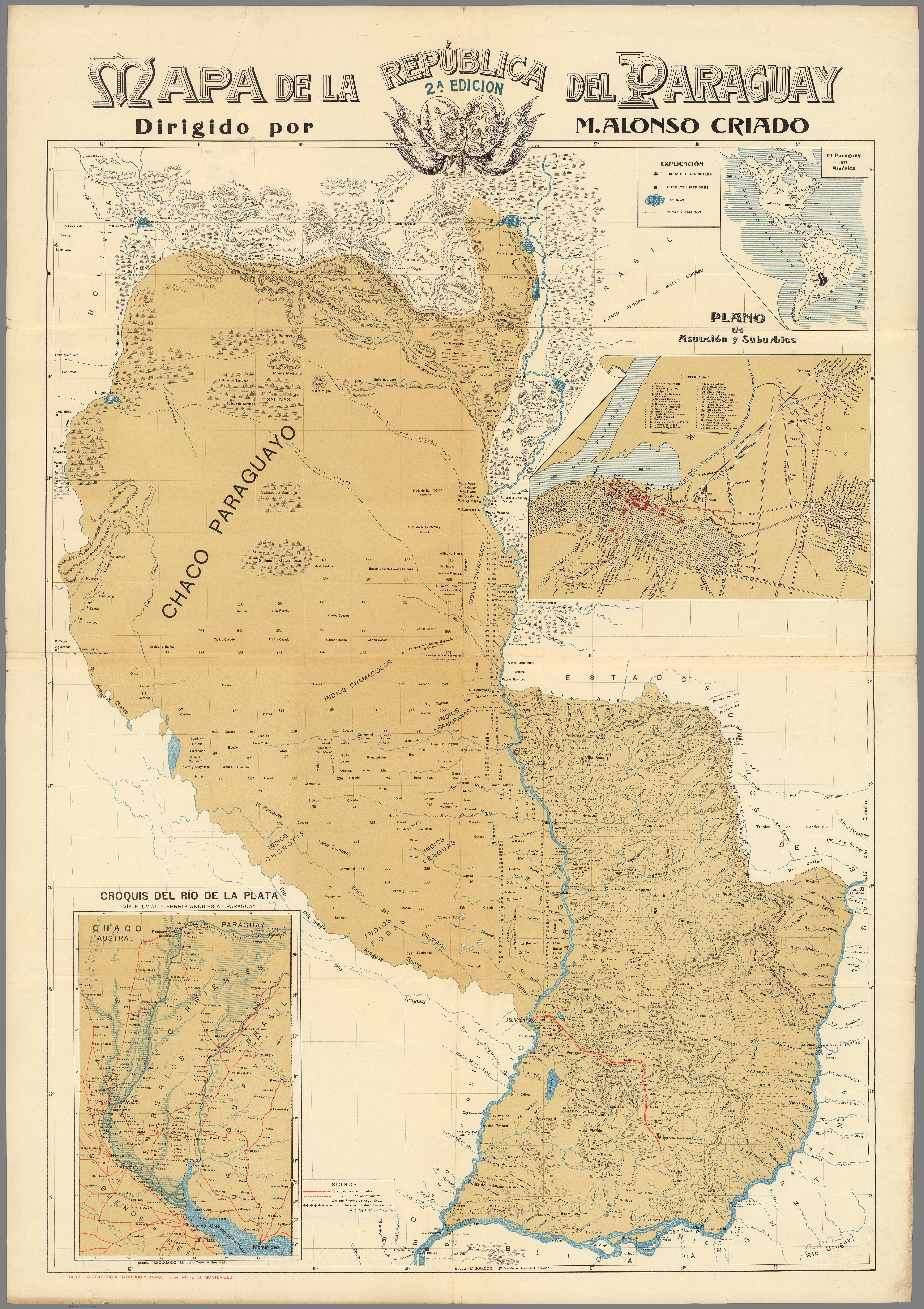 MAPA DE LA REPÚBLICA DEL PARAGUAY