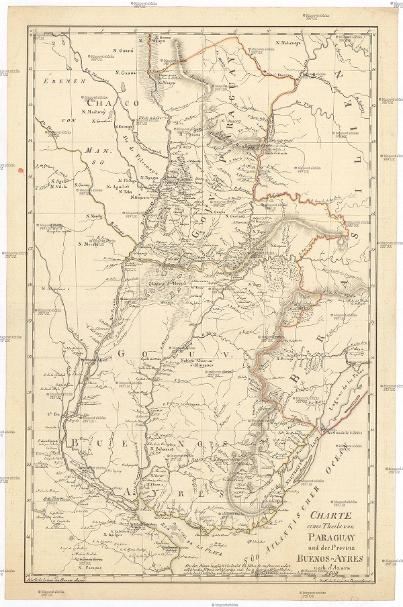 CHARTE eines Theils von PARAGUAY und der Provinz BUENOS-AYRES