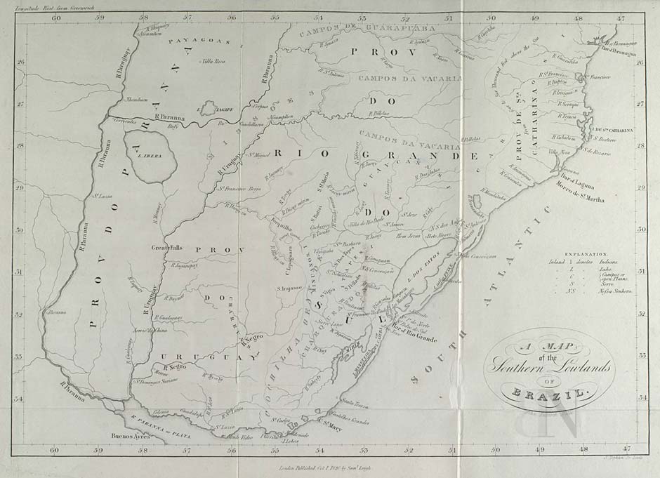 A MAP of the Southern Lowlands of BRAZIL