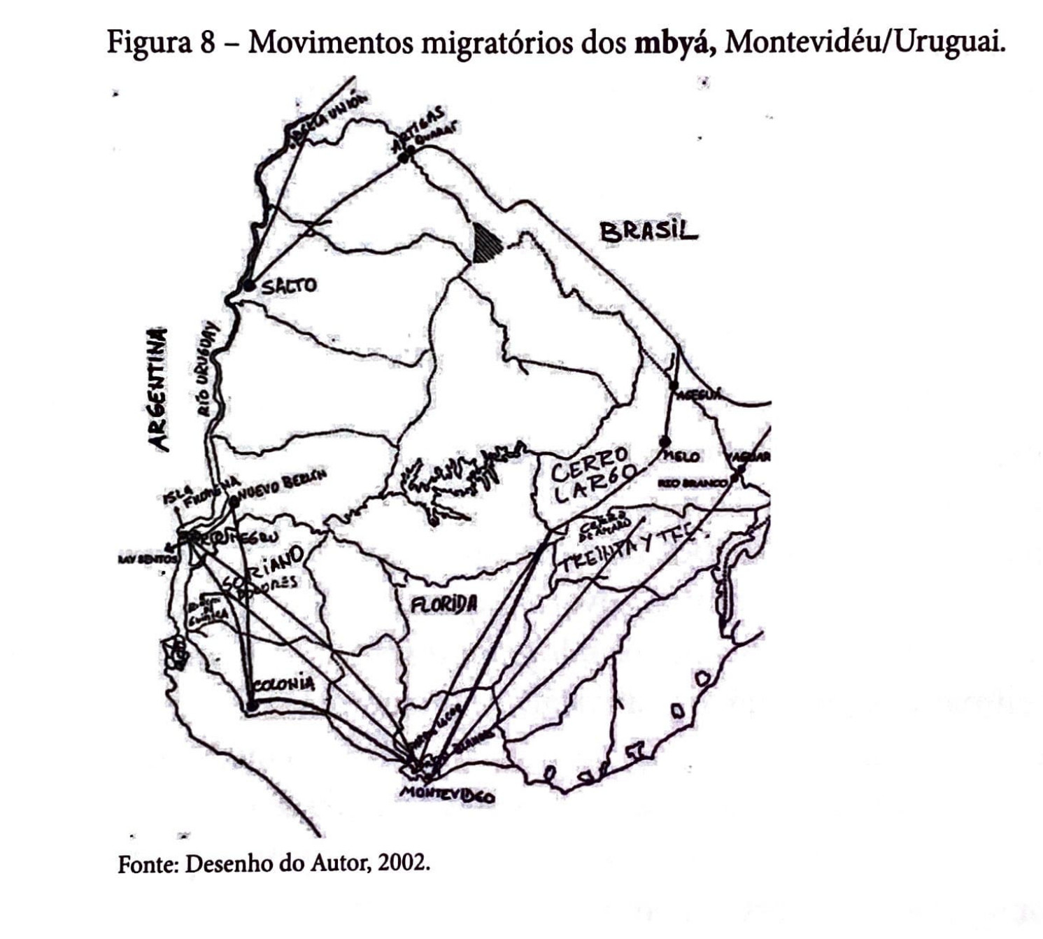 Movimentos migratórios dos mbyá, Montevidéu/Uruguai