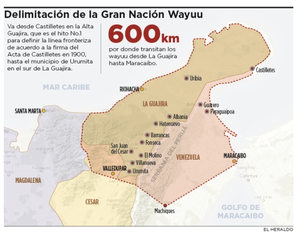 Delimitación de la Gran Nación Wayuu