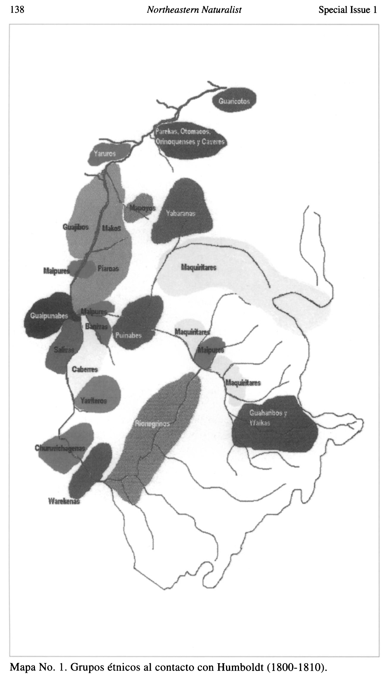 Grupos étnicos al contacto con Humboldt (1800-1810)