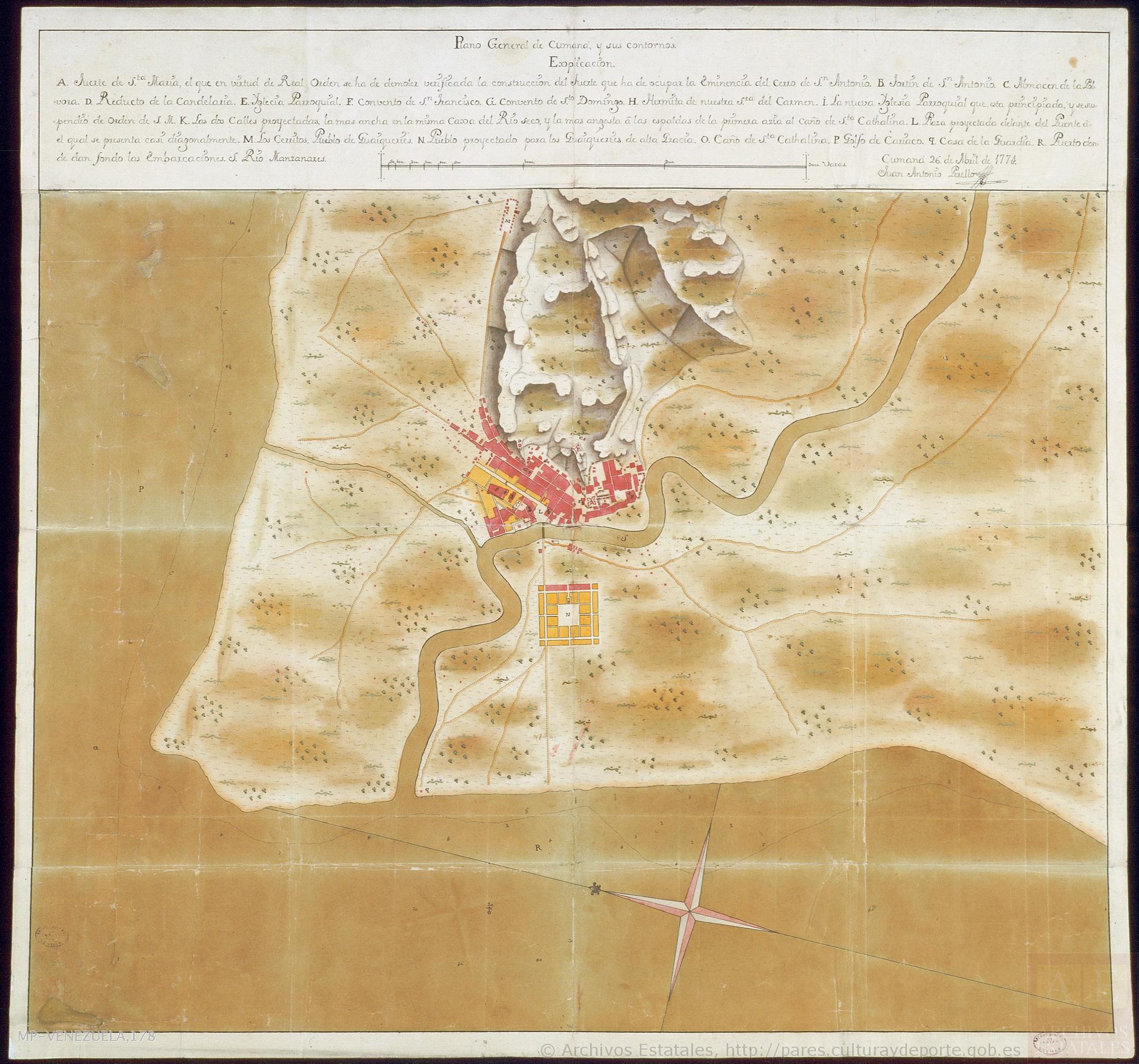 Plano general de Cumaná y sus contornos