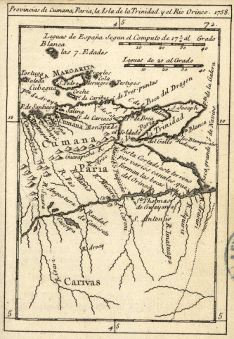 Provincias de Cumana;Paria;la Isla de la Trinidad;y el Rio Orinoco. 1758.