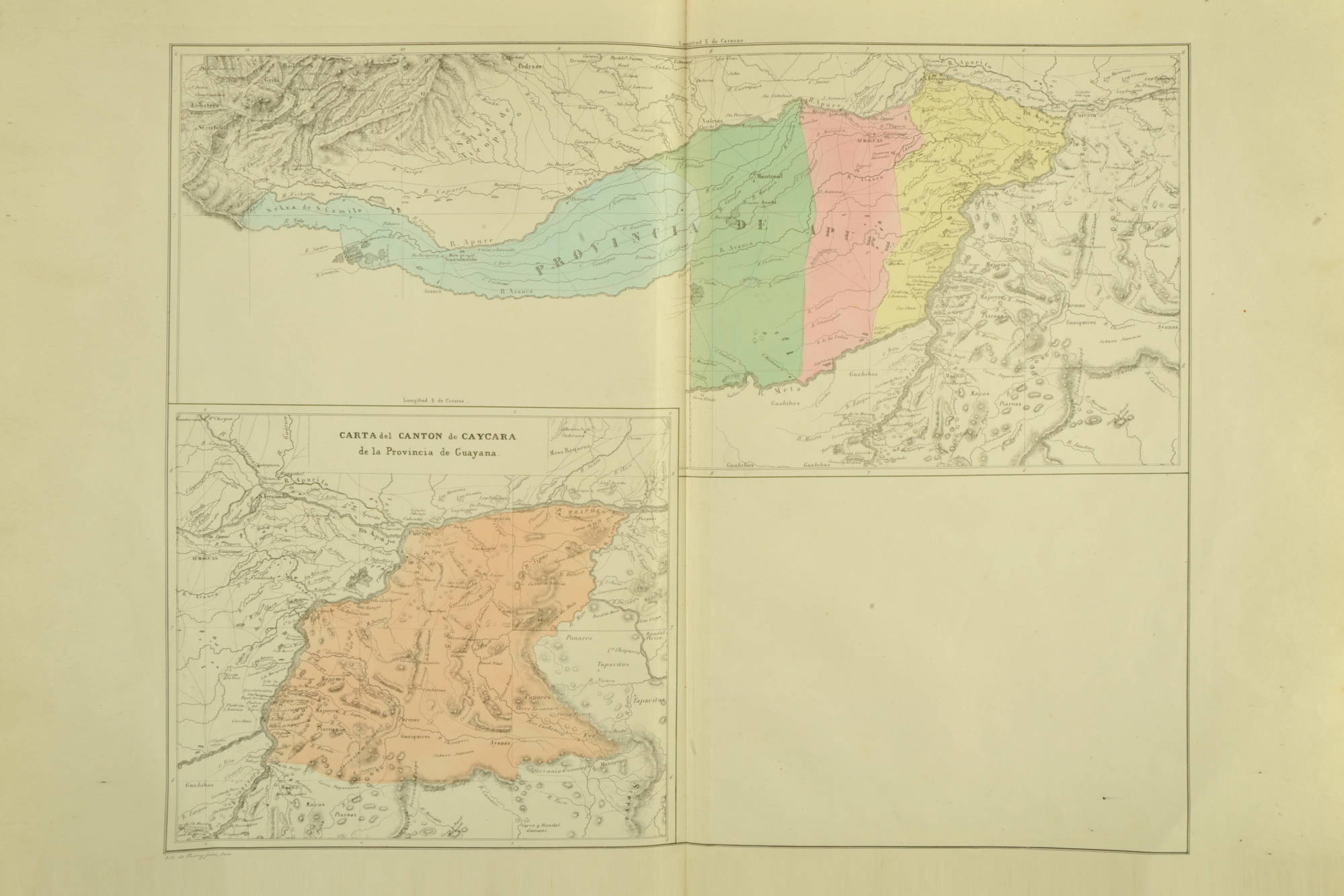 CARTA del CANTON de CAYCARA de la Provincia de Guayana