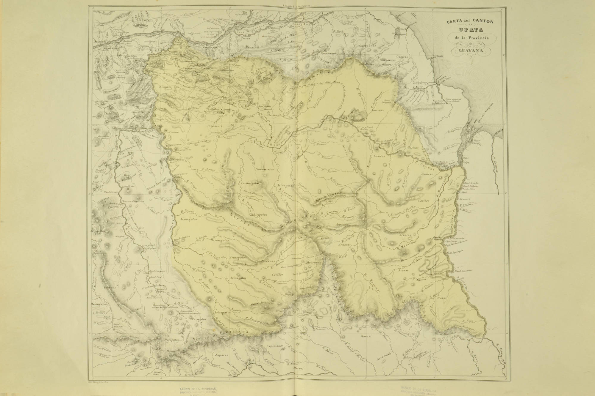 CARTA del CANTON DE UPATA de la Provincia de GUAYANA