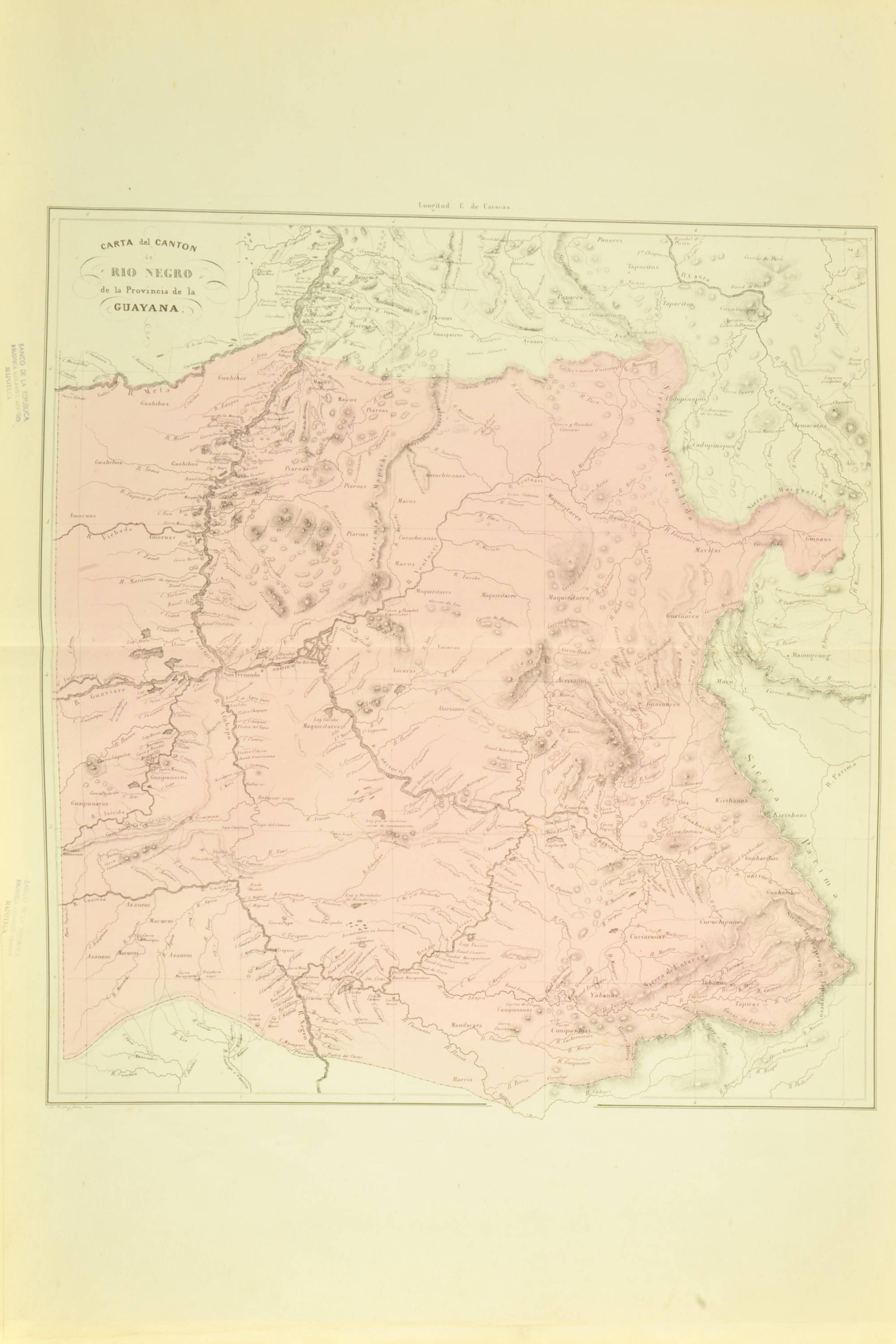 CARTA del CANTON de RÍO NEGRO de la Provincia de la GUAYANA