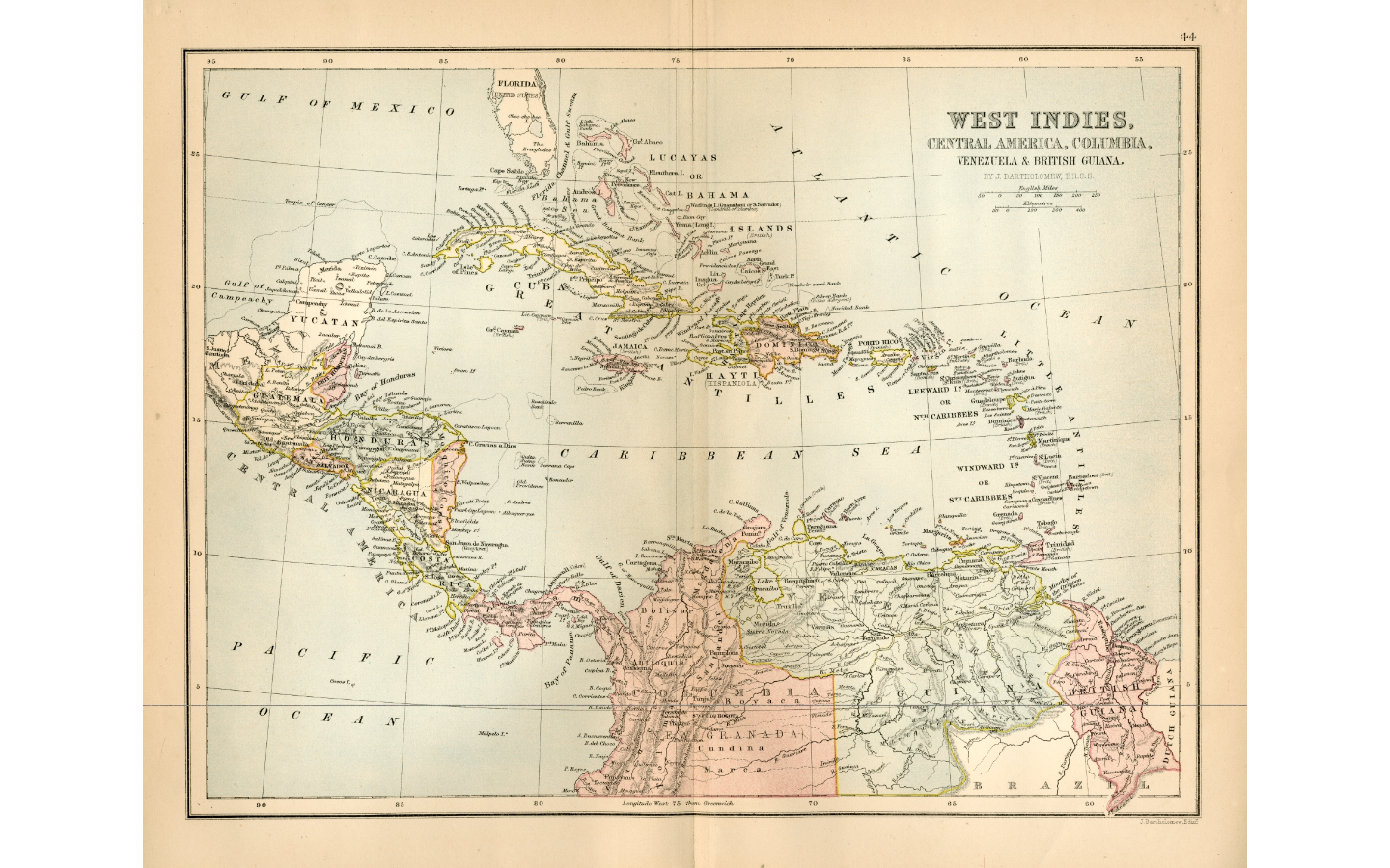 WEST INDIES;CENTRAL AMERICA;COLUMBIA;VENEZUELA & BRITISH GUIANA