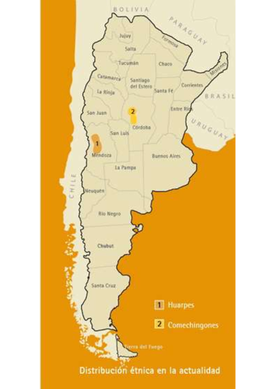 Distribución étnica en la actualidad