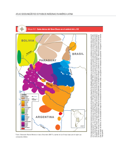 Carta étnica del Gran Chaco en el umbral del s. XX