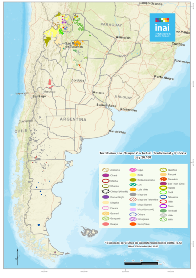 Territorios con Ocupación Actual, Tradicional y Pública Ley 26.160