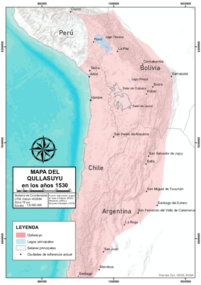 THE QULLASUYU IN THE 1530s – SOUTHERN DISTRICT OF THE INCA STATE