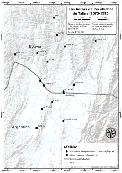 LAS TIERRAS DEL SEÑORÍO AYMARA DE LOS CHICHAS DE TALINA BAJO DOMINIO COLONIAL A FINES DEL SIGLO XVI