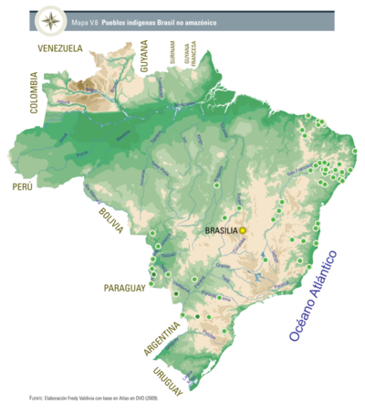 Pueblos indígenas Brasil no amazónico