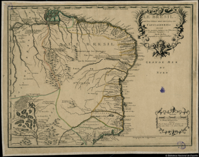 LE BRESIL dont les côtes sont Divisées en Capitainerie