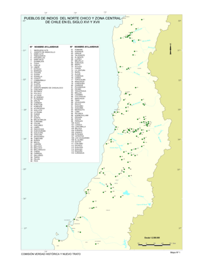 Pueblos Indios del Norte Chico y Zona Central de Chile en el Siglo XVI y XVII