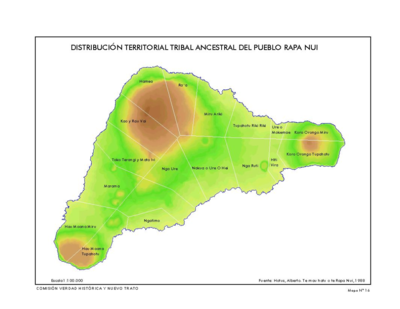 Distribución Territorial Tribal Ancestral del Pueblo Rapa Nui.