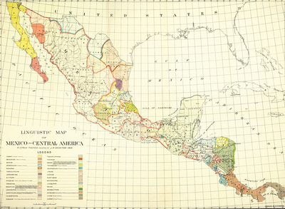 LINGUISTIC MAP OF MEXICO AND CENTRAL AMERICA