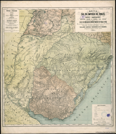 Mappa do Sul do Imperio do Brazil e Paizes Limitrophes